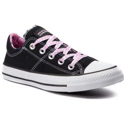 Trampki CONVERSE - Ctas Madison Ox 564630C Black/Prism Pink/White. Czarne półbuty damskie Converse, bez wzorów, z gumy, bez zapięcia. W wyprzedaży za 189,00 zł.