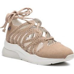 Sneakersy LIU JO - Karlie 08 B19005 PX002 Sand 01127. Brązowe półbuty damskie Liu Jo, bez wzorów, ze skóry, bez obcasa, na koturnie, bez zapięcia. Za 739,00 zł.