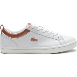 Lacoste Tenisówki Biały. Białe trampki i tenisówki damskie Lacoste, bez wzorów, ze skóry, bez zapięcia. Za 464,95 zł.