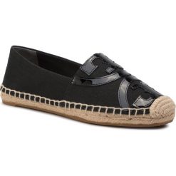 Espadryle TORY BURCH - Poppy Espadrille 45974 Black/Black 009. Czarne espadryle damskie Tory Burch, bez wzorów, ze skóry, bez obcasa, na płaskiej podeszwie. W wyprzedaży za 419,00 zł.