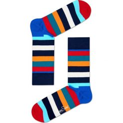 Happy Socks - Skarpety Stripes. Szare skarpetki męskie Happy Socks, z bawełny. W wyprzedaży za 29,90 zł.