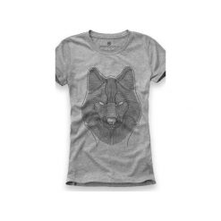 Koszulka UNDERWORLD Ring spun cotton Dash wolf. Szare koszulki damskie Underworld, s, z nadrukiem, z bawełny, bez kołnierzyka. Za 69,99 zł.