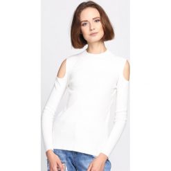 Biały Sweter Pointless. Białe swetry klasyczne damskie marki Born2be, l, z dzianiny, z golfem. Za 49,99 zł.