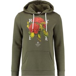 Bluzy męskie: Hype SQUARE ROSE Bluza z kapturem khaki
