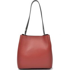 Torebki klasyczne damskie: Skórzana torebka w kolorze czerwonym – (S)28 x (W)31 x (G)14 cm
