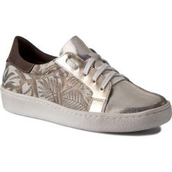 Sneakersy EDEO - 3036-688/683/762/449 Złoto/Złoto/Wzór Beźś. Żółte sneakersy damskie Edeo, na co dzień, bez wzorów, ze skóry, bez obcasa, bez zapięcia. W wyprzedaży za 199,00 zł.