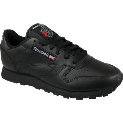 Reebok Classic Leather 3912. Czarne buty sportowe damskie Reebok, bez wzorów, ze skóry, sportowe, reebok classic. W wyprzedaży za 269,99 zł.