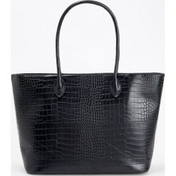 Torebka typu shopper - Czarny. Czarne torby damskie na zakupy Reserved, bez wzorów, bez dodatków. Za 99,99 zł.