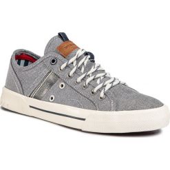Tenisówki WRANGLER - Globe WM01054A Chambray 186. Szare półbuty męskie Wrangler, na co dzień, bez wzorów, z gumy, eleganckie, bez zapięcia. Za 199,00 zł.