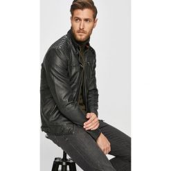 Desigual - Kurtka. Czarne płaszcze męskie Desigual, s, bez wzorów, z poliesteru, krótkie, bez kaptura. W wyprzedaży za 479,90 zł.