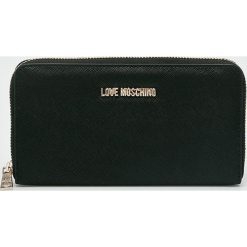 Love Moschino - Portfel. Czarne portfele damskie Love Moschino, bez wzorów, z materiału. W wyprzedaży za 269,90 zł.