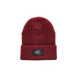 Czapka Beanie Apparel Burgundy. Czerwone czapki męskie Harp Team, bez wzorów, z dzianiny. Za 59,00 zł.