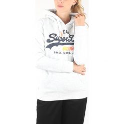 SuperDry Bluza Biały. Białe bluzy damskie Superdry, xs, z haftami, z bawełny, bez rękawów, bez kaptura. Za 352,95 zł.