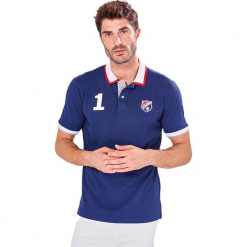Koszulka polo w kolorze granatowym. Niebieskie koszulki polo męskie marki Camel Active, Auden Cavill, m, z aplikacjami. W wyprzedaży za 79,95 zł.