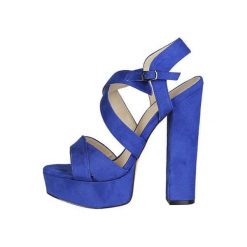 VERSACE 19.69 sandały damskie Desiree niebieskie 41. Niebieskie sandały damskie Versace 19.69, bez wzorów, bez obcasa, bez zapięcia. Za 219,00 zł.