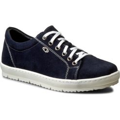 Sneakersy QUAZI - ILARIA-01 Granatowy. Niebieskie sneakersy damskie marki QUAZI, bez wzorów, ze skóry, bez obcasa, na płaskiej podeszwie, bez zapięcia. W wyprzedaży za 139,99 zł.