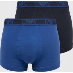 Emporio Armani - Bielizna 9A715.111210. Niebieskia bokserki męskie Emporio Armani, bez wzorów, z elastanu. W wyprzedaży za 129,90 zł.
