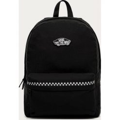 Vans - Plecak. Czarne plecaki damskie Vans, z aplikacjami, z poliesteru. Za 239,90 zł.