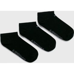Converse - Skarpetki (3-pack). Czarne skarpetki damskie Converse, bez wzorów, z elastanu. W wyprzedaży za 34,90 zł.