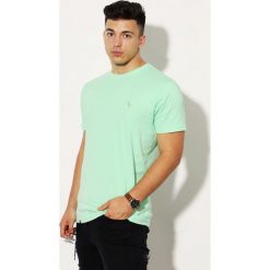 T-shirt Edward Orlovski Mint "Flamingo". Zielone t-shirty męskie Edward Orlovski, l, z haftami, z bawełny, eleganckie, bez kołnierzyka. Za 45,00 zł.