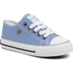 Trampki BIG STAR - FF374203 401 Blue. Niebieskie półbuty dziewczęce z gumy, na sznurówki. Za 79,00 zł.