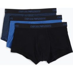 Emporio Armani - Obcisłe bokserki męskie pakowane po 3 szt., niebieski. Niebieskie bokserki męskie Emporio Armani, bez wzorów. Za 199,95 zł.