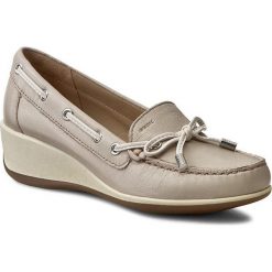 Półbuty GEOX - D Arethea A D621SA 00085 C6738 Lt Taupe. Brązowe creepersy damskie Geox, ze skóry, na koturnie. W wyprzedaży za 289,00 zł.