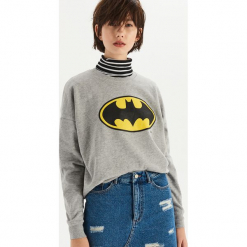 Bluza Batman - Jasny szar. Szare bluzy damskie marki Sinsay, s, z motywem z bajki. W wyprzedaży za 24,99 zł.