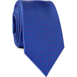 KRAWAT KWGR001748. Czerwone krawaty męskie Giacomo Conti, w kropki, z mikrofibry, eleganckie. Za 69,00 zł.