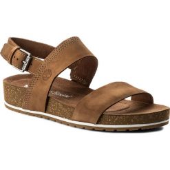 Sandały TIMBERLAND - Malibu Waves 2 Bands A1MQG/TB0A1MQGF131 Saddle. Pomarańczowe klapki damskie Timberland, bez wzorów, ze skóry, bez obcasa. Za 339,99 zł.
