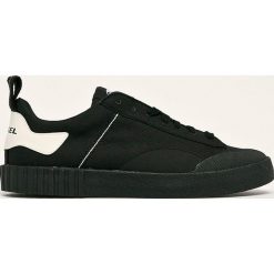 Diesel - Buty. Czarne sneakersy męskie Diesel, z gumy, na sznurówki. W wyprzedaży za 379,90 zł.