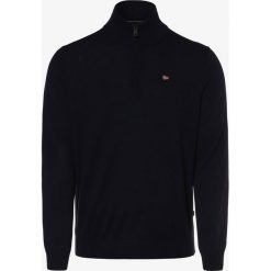 Napapijri - Sweter męski, niebieski. Niebieskie swetry męskie Napapijri, xl, bez wzorów, z wełny, klasyczne, z klasycznym kołnierzykiem, bez kaptura. Za 579,95 zł.