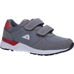Szare buty sportowe ze skórzaną wkładką na rzepy american 03/19. Szare buty chłopięce sportowe American, na rzepy. Za 89,99 zł.