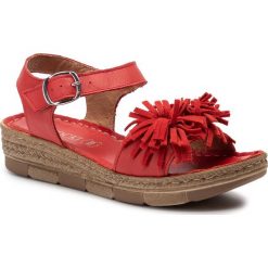Sandały LASOCKI - M861 Red. Czerwone klapki damskie Lasocki, bez wzorów, ze skóry, bez obcasa. Za 159,99 zł.