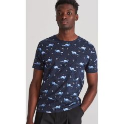 T-shirt z bawełny organicznej - Granatowy. Niebieskie t-shirty damskie Reserved, s, bez wzorów, z bawełny, bez kołnierzyka. Za 79,99 zł.