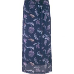 Spódnica maxi z siatkowego materiału z nadrukiem i gumką w talii bonprix ciemnoniebieski z nadrukiem. Niebieskie spódniczki damskie bonprix, z nadrukiem, maxi. Za 69,99 zł.