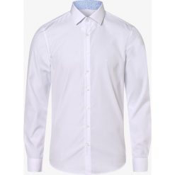 Calvin Klein - Koszula męska łatwa w prasowaniu – Two ply, biały. Białe koszule męskie Calvin Klein, m, bez wzorów, z tkaniny, eleganckie, z klasycznym kołnierzykiem, bez rękawów. Za 299,95 zł.