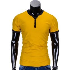T-SHIRT MĘSKI BEZ NADRUKU S651 - ŻÓŁTY. Żółte t-shirty męskie z nadrukiem Ombre Clothing, m. Za 29,00 zł.
