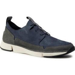 Półbuty CLARKS - Tri Solar 261523177 Navy. Niebieskie półbuty męskie Clarks, na co dzień, bez wzorów, ze skóry, klasyczne, bez zapięcia. Za 499,00 zł.