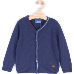 Sweter. Niebieskie swetry chłopięce marki ELEGANT BABY BOY, na zimę, z bawełny, z klasycznym kołnierzykiem. Za 24,90 zł.