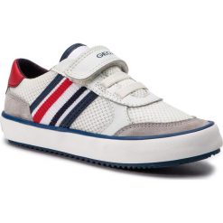 Sneakersy GEOX - J Alonisso B. E J922CE 01422 C0899 S White/Navy. Białe trampki chłopięce Geox, bez wzorów, ze skóry, na rzepy. W wyprzedaży za 149,00 zł.