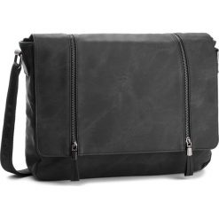 Torba LANETTI - RM0799 Black. Czarne torby męskie skórzane Lanetti, bez wzorów, ze skóry ekologicznej, młodzieżowe. Za 139,99 zł.