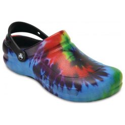 Crocs Buty Bistro Graphic Clog Black/Multi 41.5. Czarne klapki męskie Crocs, w paski. W wyprzedaży za 169,00 zł.