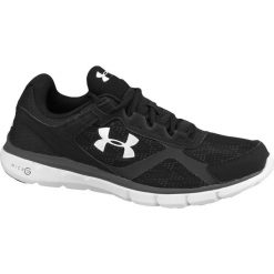 Under Armour Micro G Velocity Rn 1258789-001. Czarne buty sportowe męskie Under Armour, z tkaniny, bez zapięcia, do biegania. W wyprzedaży za 289,99 zł.