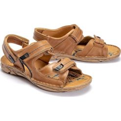 KRISBUT 1099-3-9 beżowy, sandały męskie. Brązowe sandały męskie Krisbut, na rzepy. Za 249,90 zł.