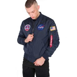 Kurtka Alpha Industries MA-1 TT 186101-07. Niebieskie kurtki męskie Alpha Industries, xl, bez wzorów, bez kaptura. Za 528,99 zł.