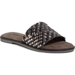 Klapki TAMARIS - 1-27113-24 Black/Pweter 094. Czarne klapki damskie Tamaris, bez wzorów, ze skóry, bez obcasa, na obcasie. W wyprzedaży za 139,00 zł.
