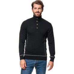 Golfy męskie: Sweter w kolorze czarnym
