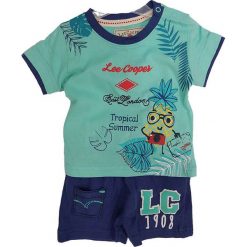 T-shirty chłopięce z nadrukiem: 2-częściowy zestaw w kolorze zielonym