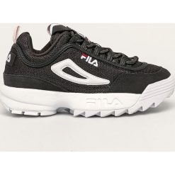 Fila - Buty Disruptor Mesh Low. Czarne buty sportowe damskie Fila, ze skóry. W wyprzedaży za 289,90 zł.